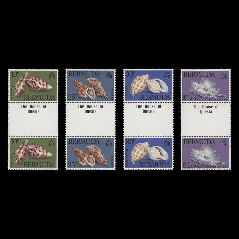 Bermuda 1982 (MNH) Shells gutter imprint pairs