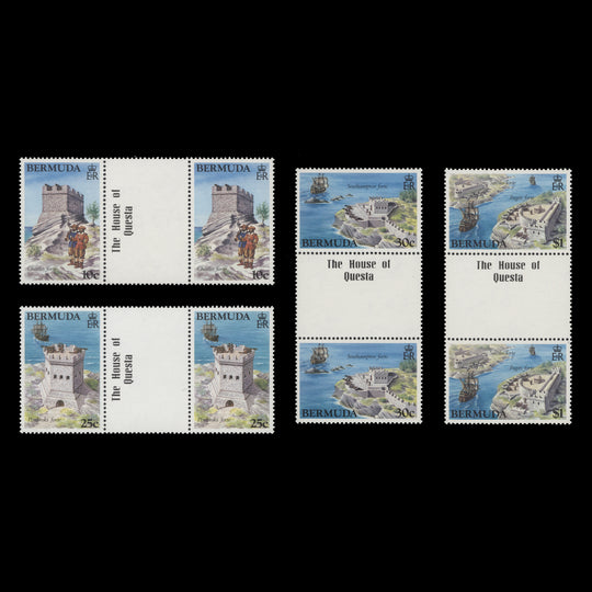 Bermuda 1982 (MNH) Historic Forts gutter pairs