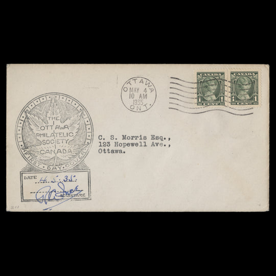 Canada 1935 (FDC) 1c Princess Elizabeth pair, OTTAWA