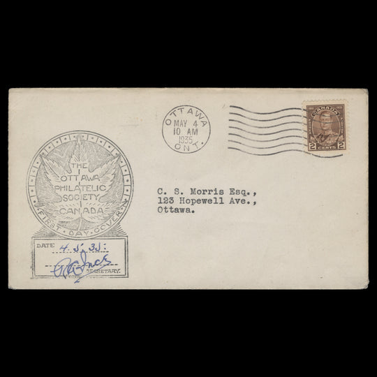 Canada 1935 (FDC) 2c Duke of York, OTTAWA