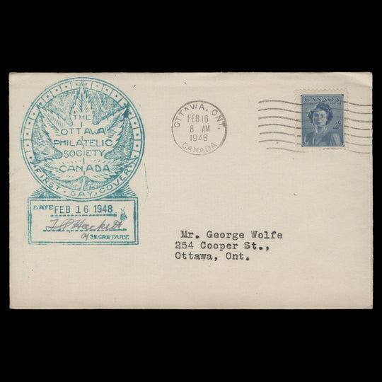 Canada 1948 Royal Wedding first day cover, OTTAWA