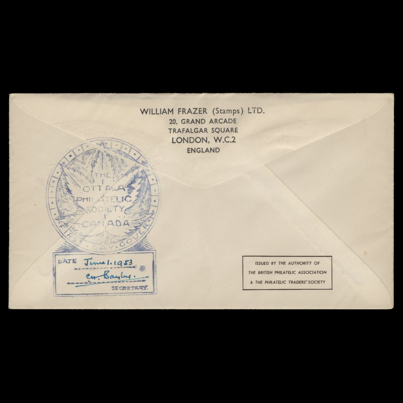 Canada 1953 (FDC) 4c Coronation, OTTAWA