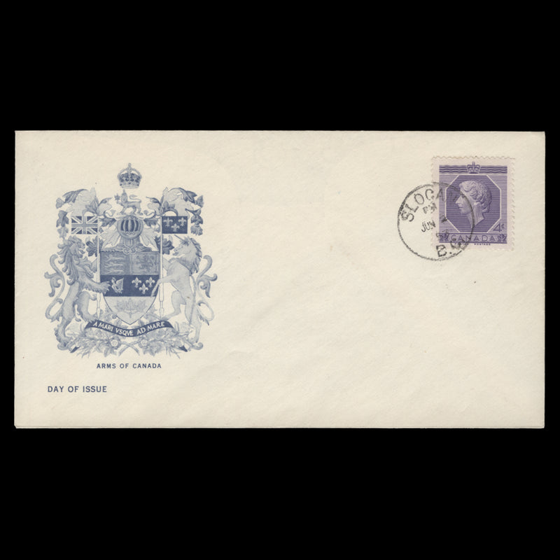 Canada 1953 Coronation day cover, SLOCAN