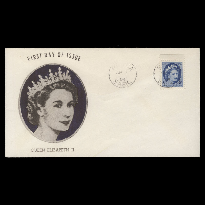 Canada 1954 (FDC) 5c Queen Elizabeth II, REGINA