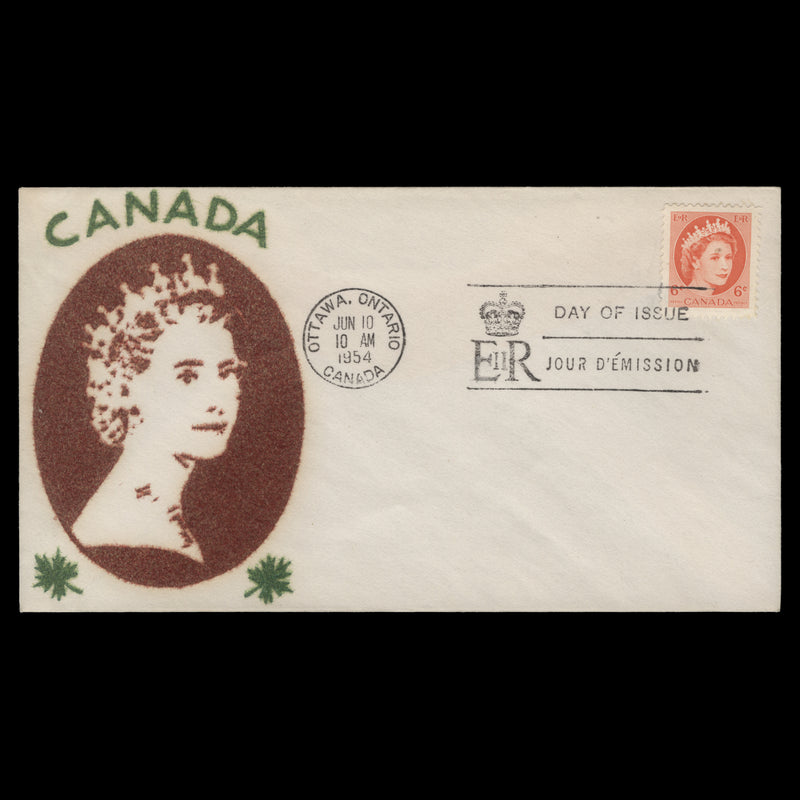 Canada 1954 (FDC) 6c Queen Elizabeth II, OTTAWA