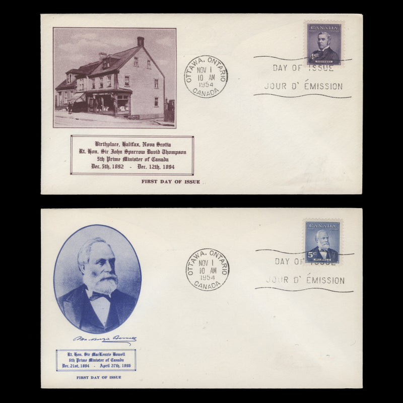 Canada 1954 Prime Ministers first day covers, OTTAWA
