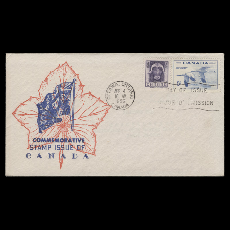 Canada 1955 National Wildlife Week first day cover, OTTAWA