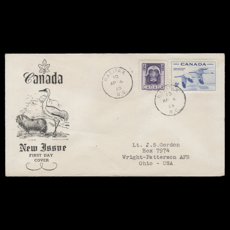 Canada 1955 National Wildlife Week first day cover, HALIFAX