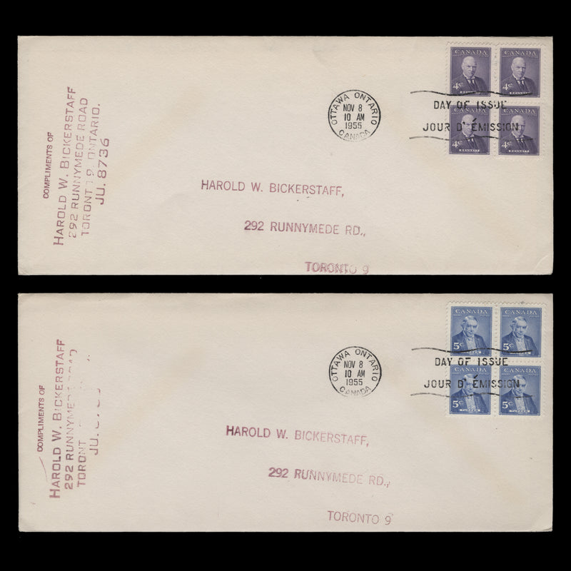 Canada 1955 Prime Ministers first day covers, OTTAWA