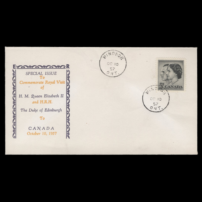 Canada 1957 (FDC) 5c Royal Visit, WINDSOR
