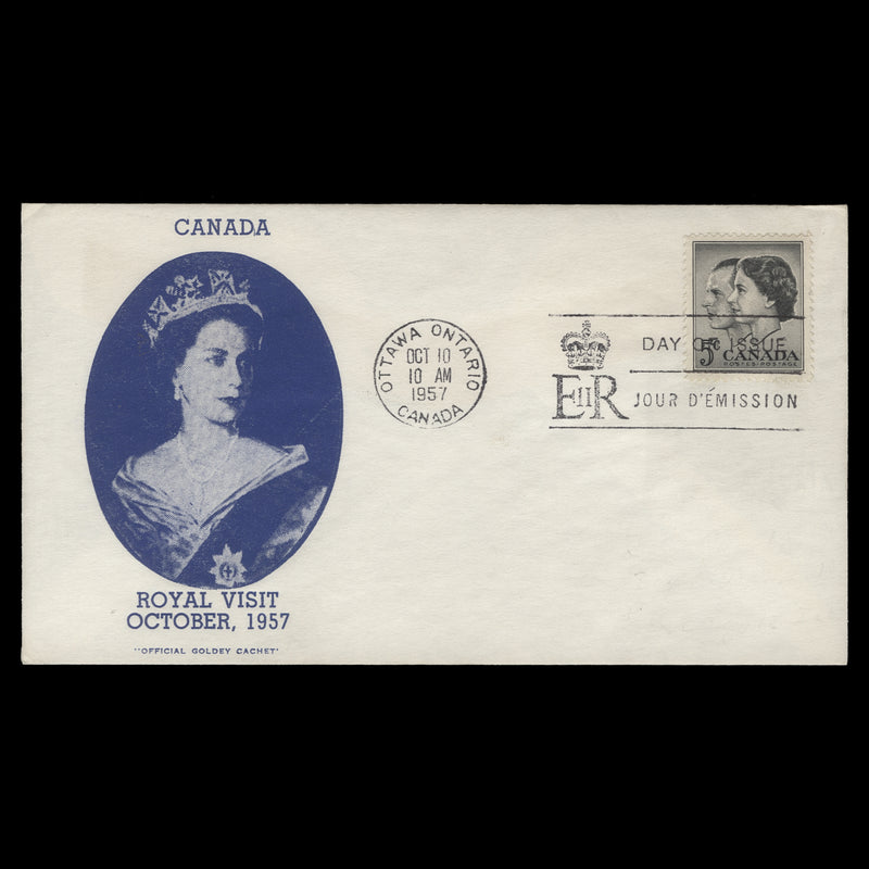Canada 1957 (FDC) 5c Royal Visit, OTTAWA