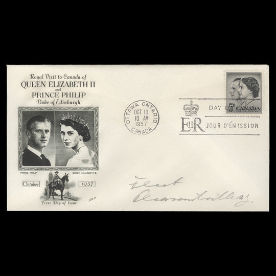 Canada 1957 (FDC) 5c Royal Visit, OTTAWA