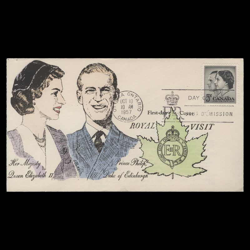 Canada 1957 (FDC) 5c Royal Visit, OTTAWA