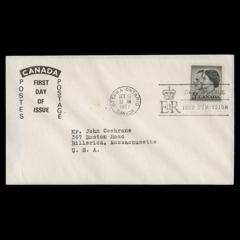 Canada 1957 (FDC) 5c Royal Visit, OTTAWA