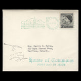 Canada 1957 (FDC) 5c Royal Visit, HOUSE OF COMMONS