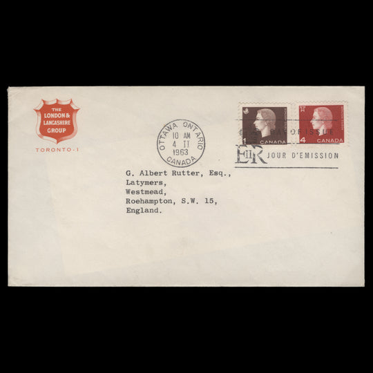 Canada 1963 QEII definitives first day cover, OTTAWA