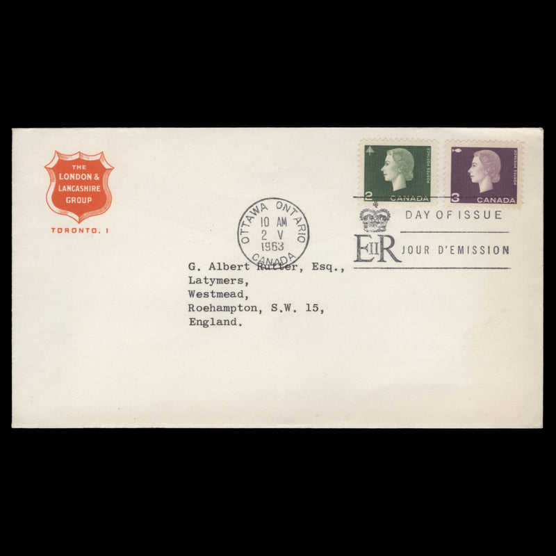 Canada 1963 QEII definitives first day cover, OTTAWA