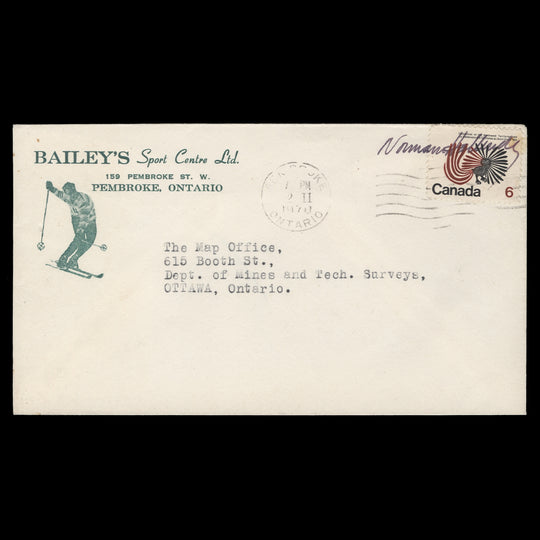 Canada 1970 Northwest Territories Centennial cover signed by designer