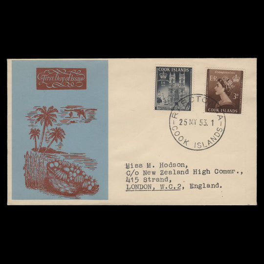 Cook Islands 1953 Coronation first day cover, RAROTONGA