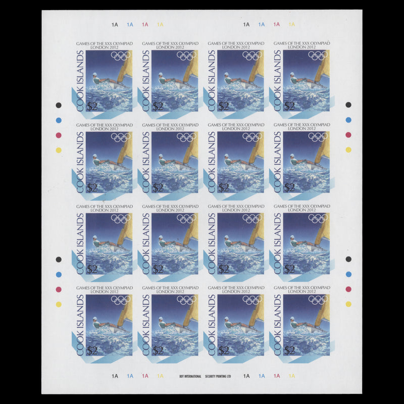 Cook Islands 2012 Olympic Games, London imperf proof sheet