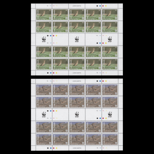 Cook Islands 2017 (MNH) Bristle-Thighed Curlew sheets of 20 stamps