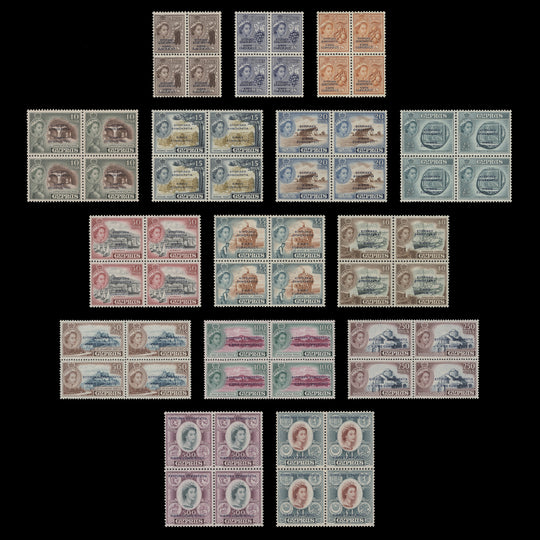 Cyprus 1960 (MNH) Republic Provisionals blocks