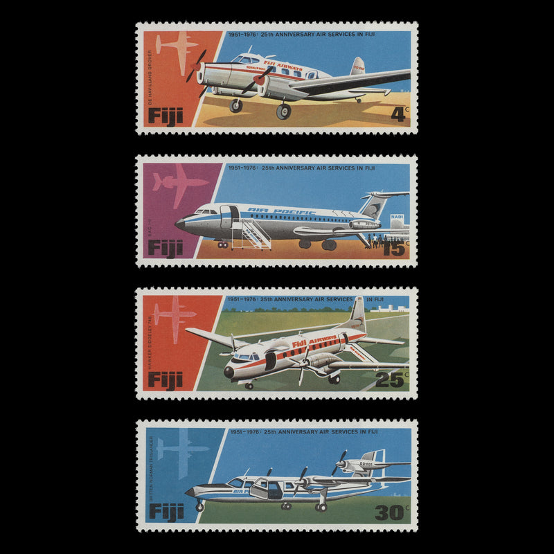 Fiji 1976 (MNH) Air Services Anniversary set