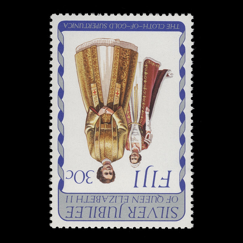 Fiji 1977 (Variety) 30c Silver Jubilee with inverted watermark