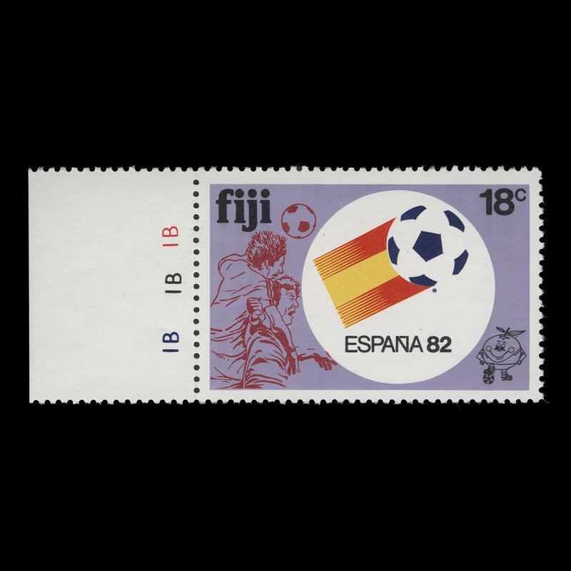 Fiji 1982 (Variety) 18c World Cup Football, Spain with watermark to right