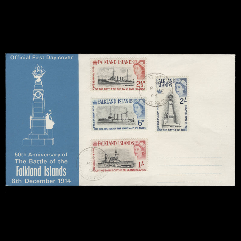 Falkland Islands 1964 Battle of Falkland Islands first day cover, PORT STANLEY