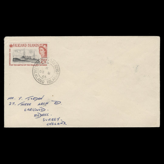 Falkland Islands 1964 (FDC) 2½d Battle of Falkland Islands, FOX BAY