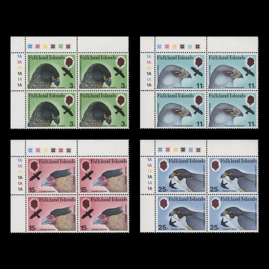 Falkland Islands 1980 (MNH) Birds of Prey plate blocks