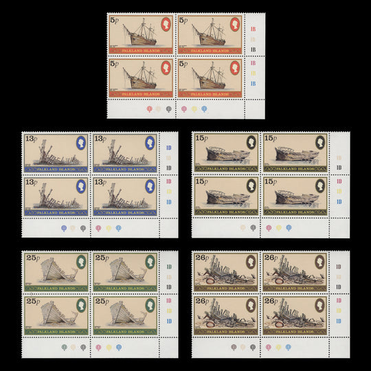 Falkland Islands 1982 (MNH) Shipwrecks plate blocks