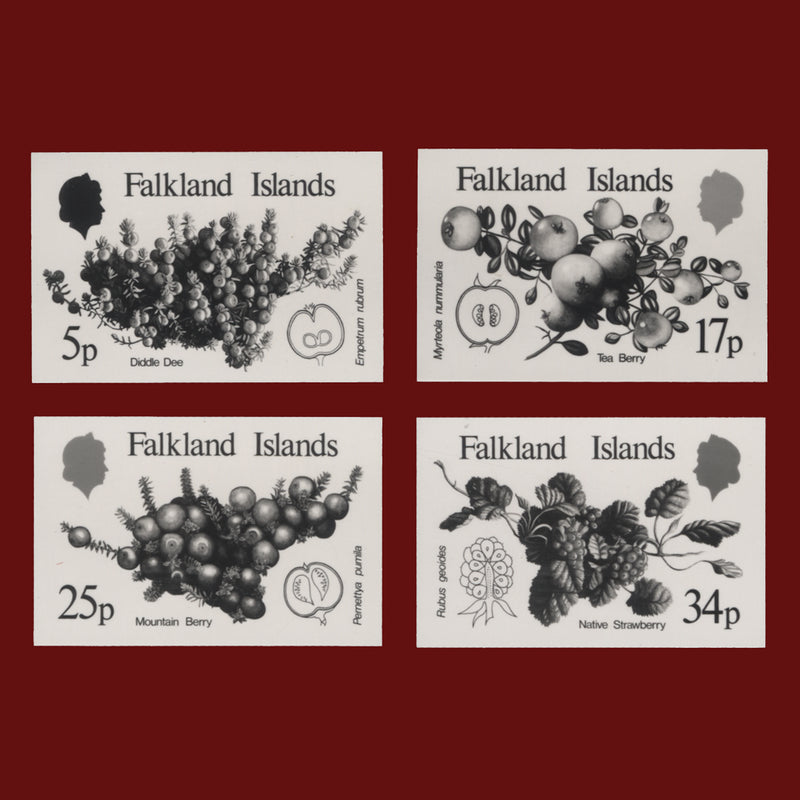 Falkland Islands 1983 Native Fruits photographic proofs