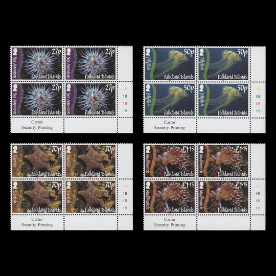 Falkland Islands 2012 (MNH) Marine Life plate 1B blocks