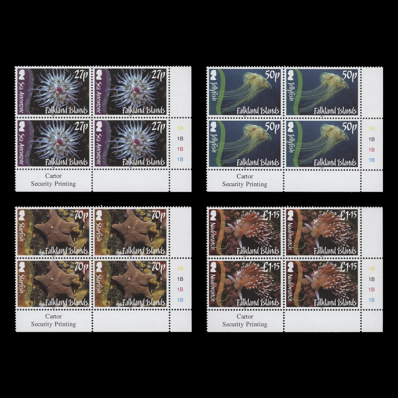 Falkland Islands 2012 (MNH) Marine Life plate blocks