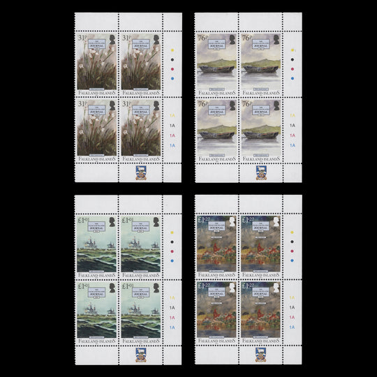 Falkland Islands 2017 (MNH) Falkland Islands Journal Anniversary plate blocks