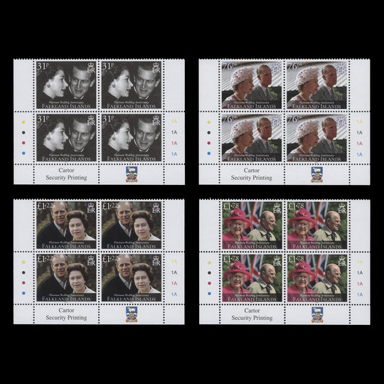 Falkland Islands 2017 (MNH) Royal Wedding Anniversary plate blocks