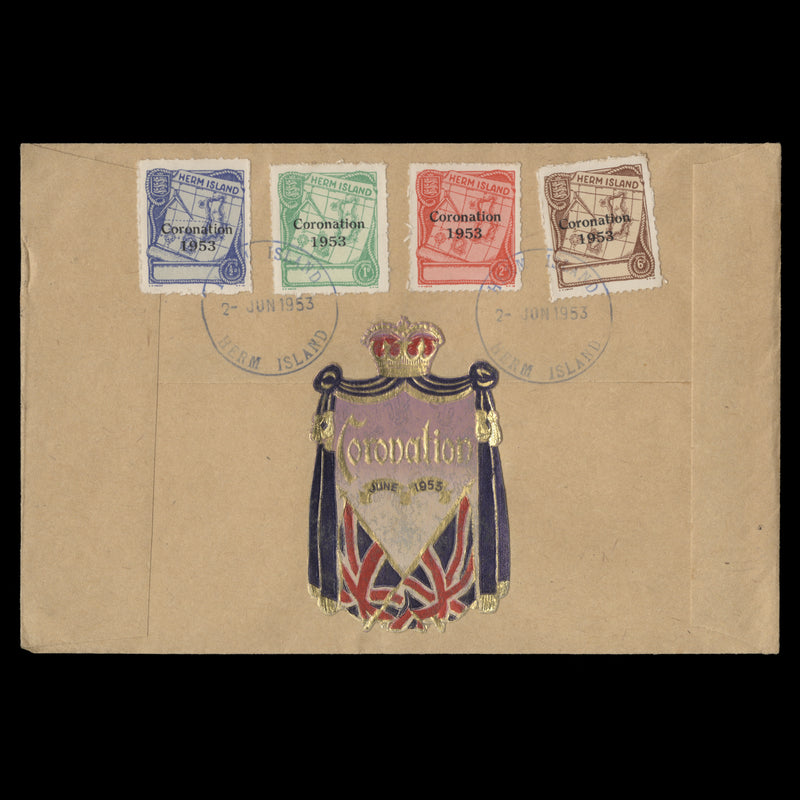 Herm 1953 Coronation double-dated first day cover
