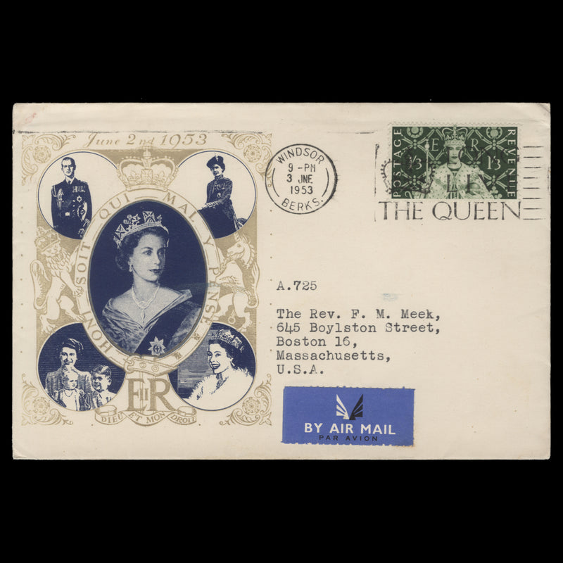 Great Britain 1953 (FDC) 1s3d Coronation, WINDSOR