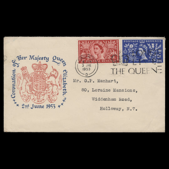 Great Britain 1953 Coronation first day cover, LONDON WI