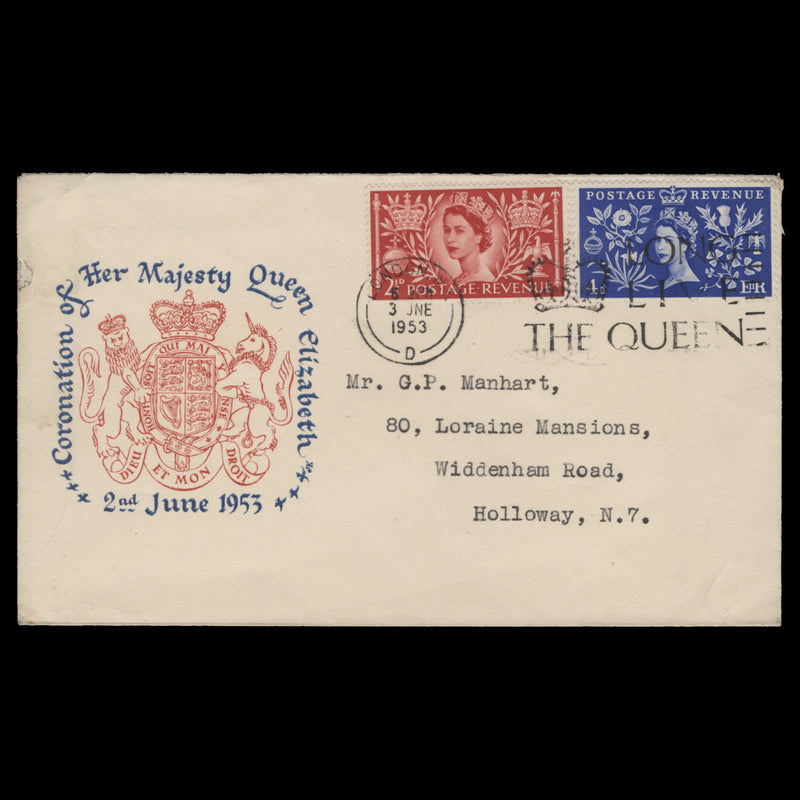 Great Britain 1953 Coronation first day cover, LONDON WI