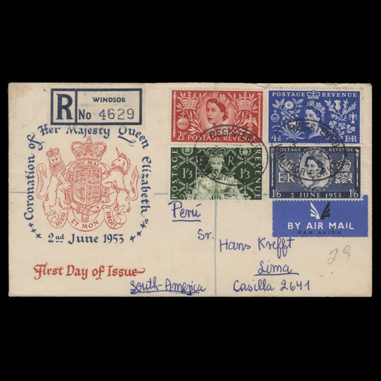 Great Britain 1953 Coronation first day cover, WINDSOR