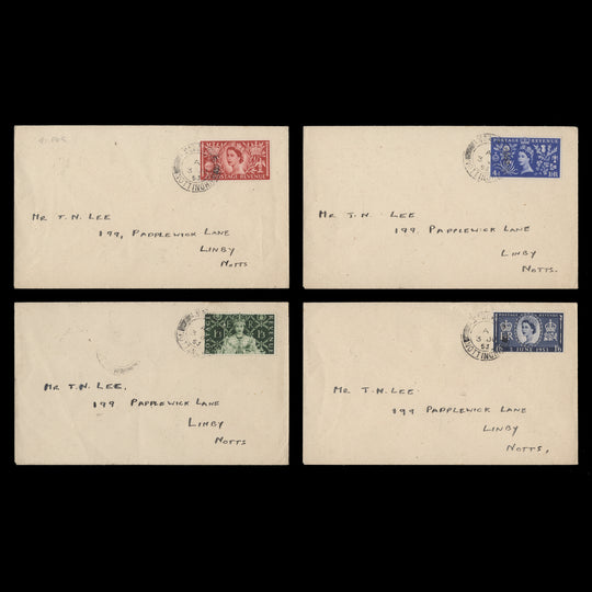 Great Britain 1953 Coronation first day covers, AWSWORTH
