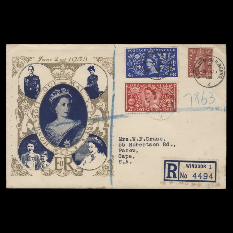 Great Britain 1953 Coronation first day cover, ETON