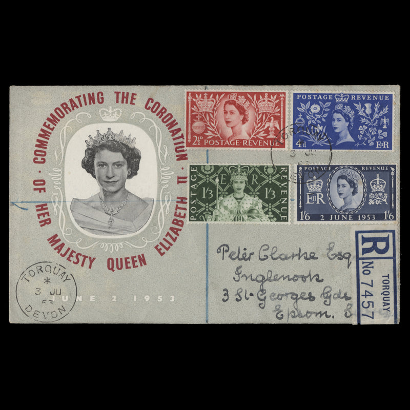 Great Britain 1953 Coronation first day cover, TORQUAY