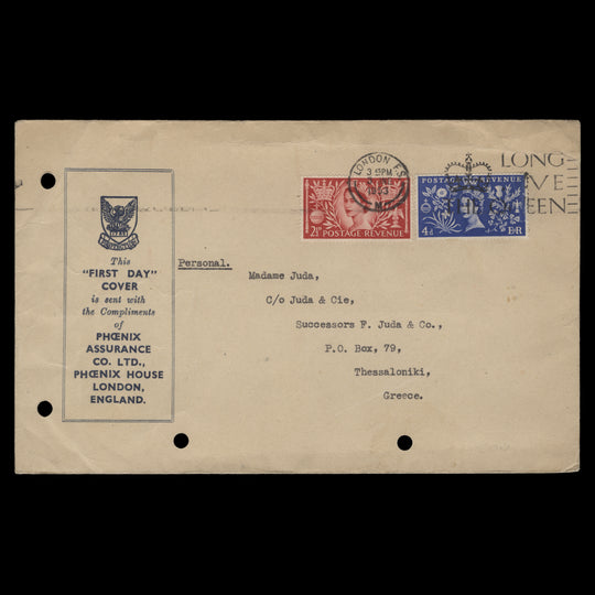 Great Britain 1953 Coronation first day cover, LONDON FS