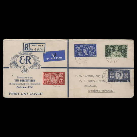 Great Britain 1953 Coronation first day cover, EAST SHEEN