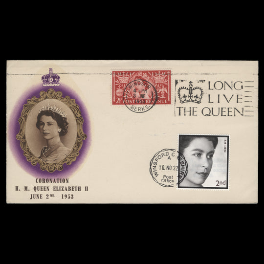 Great Britain 1953 Coronation/2022 Commemoration double-dated first day cover