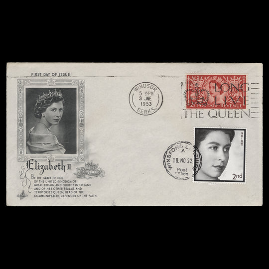 Great Britain 1953 Coronation/2022 Commemoration double-dated first day cover
